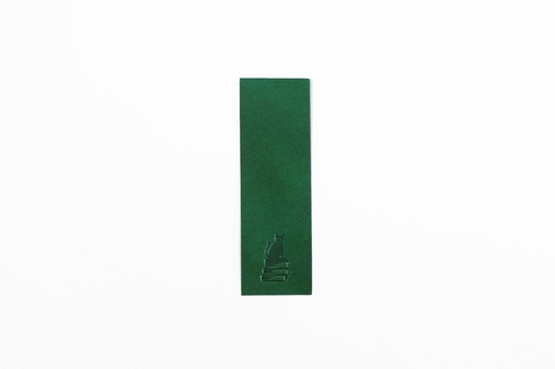 BIBLIOPHILIC COW LEATHER BOOKMARK GR グリーン
