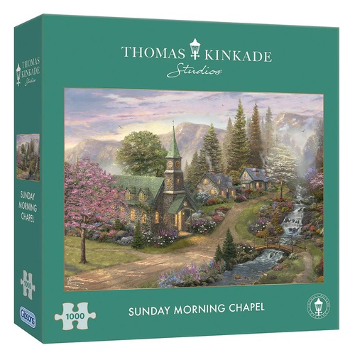【Gibsons】ジグソーパズル Thomas Kinkade: Sunday Morning Chapel (1000)