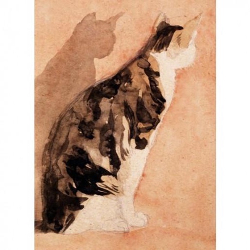 【V&A_M&G】封筒付きメッセージカード【SEATED CAT】