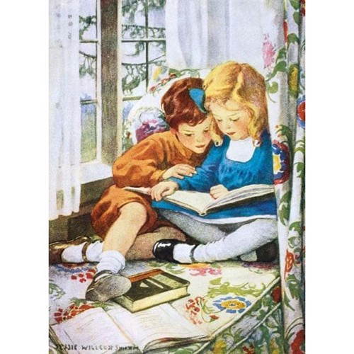 【V&A_M&G】グリーティングカード(CHILDREN READING)