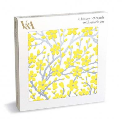 【V&A】箱入りカード&封筒セット(6セット入り)【ALMOND BLOSSOM】