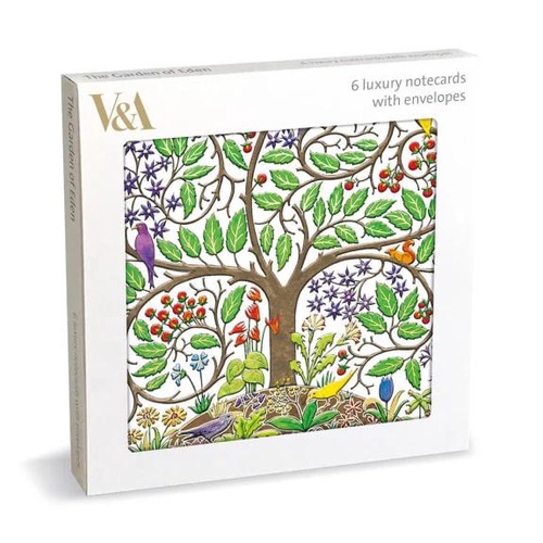 【V&A】箱入りカード&封筒セット(6セット入り)【GARDEN OF EDEN】
