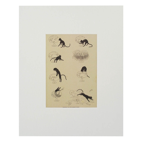 【British Museum】額装ポストカード(黒猫と金魚)