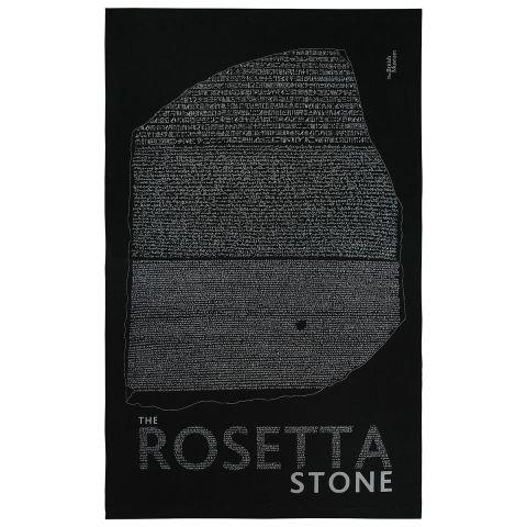 【British Museum】ティータオル(黒)【Rosetta Stone】