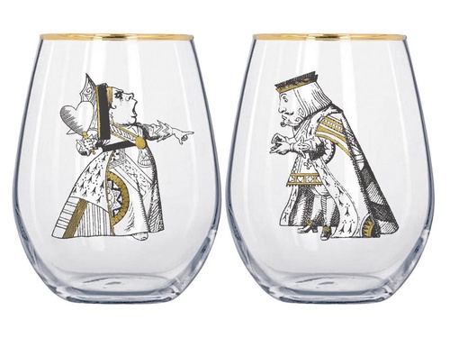 【V&A】グラス2個セット(赤の女王&赤の王様)【ALICE】