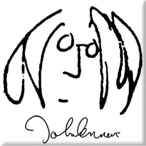 【The Beatles】マグネット(白黒)【John Lennon】
