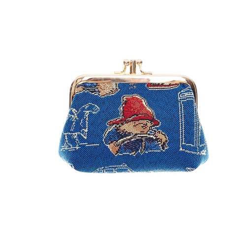 【Signare】がま口ポーチ(青)【Paddington】