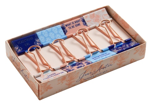 Jane Austen: Floral Patterns Binder Clips: Set of 8