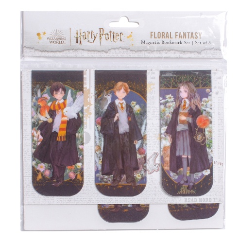 HARRY POTTER: FLORAL FANTASY MAGNETIC BOOKMARK SET (SET OF 5)