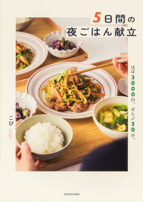 5日間の夜ごはん献立 ほぼ3000円、ぜんぶ30分。