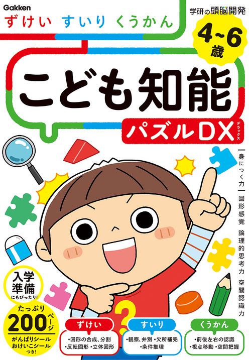 ４～６歳　こども知能パズルＤＸ　ずけい・すいり・くうかん