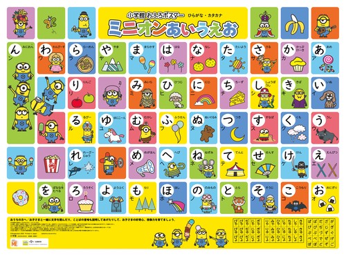 小学館おふろポスター ミニオンあいうえお