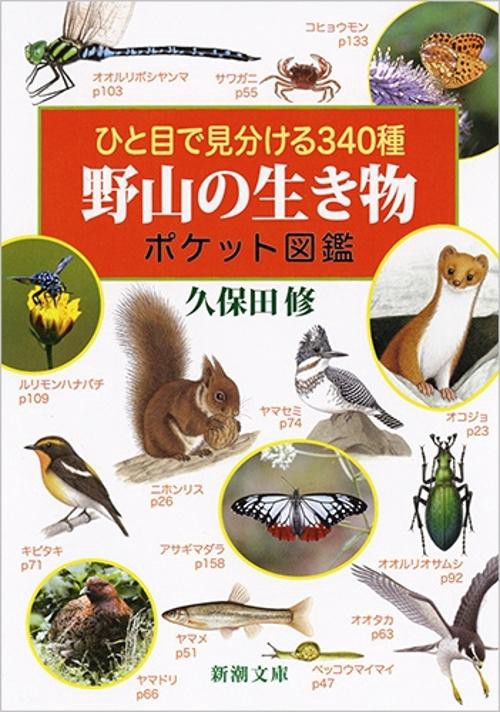 野山の生き物ポケット図鑑 ひと目で見分ける340種