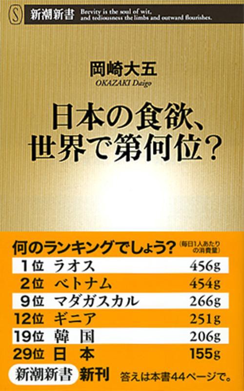日本の食欲、世界で第何位?