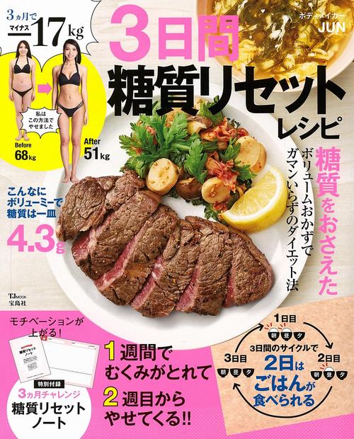 3ヵ月で-17kg 3日間糖質リセットレシピ