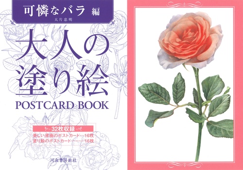 大人の塗り絵　ＰＯＳＴＣＡＲＤ　ＢＯＯＫ　可憐なバラ編