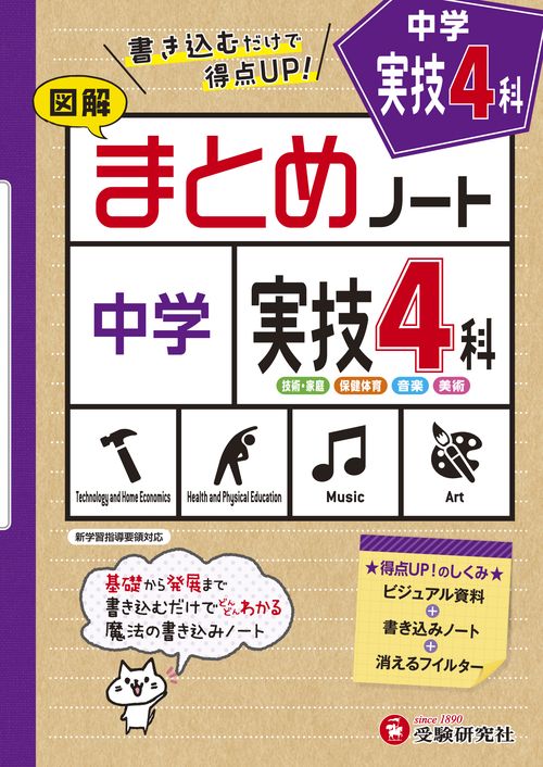 中学 まとめノート 実技4科