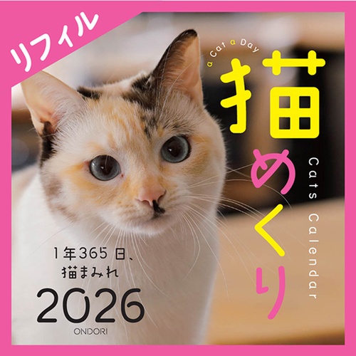 Cats Calendar　猫めくり　リフィル2026