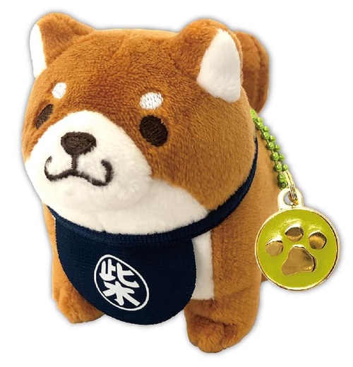 忠犬もちしば　ぬいぐるみＢＣ（チャーム）　【おかか】