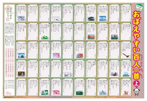 おぼえやすい百人一首