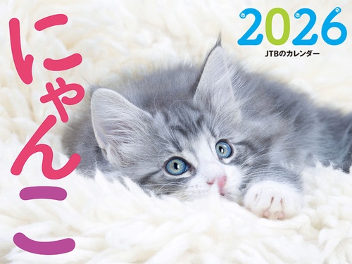 JTBのカレンダー にゃんこ 2026（壁掛け/月めくり/猫） (カレンダー2026)