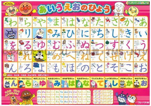 あいうえおのひょう