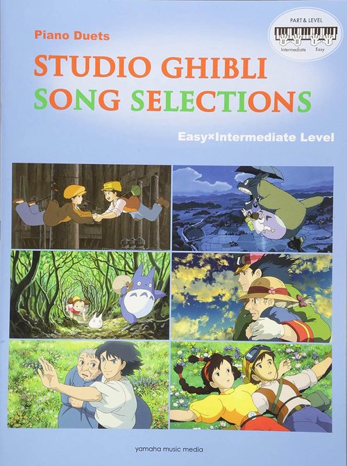 Studio Ghibli Song Selections For Duet  [Easy & Intermediate] 1 piano 4 hands