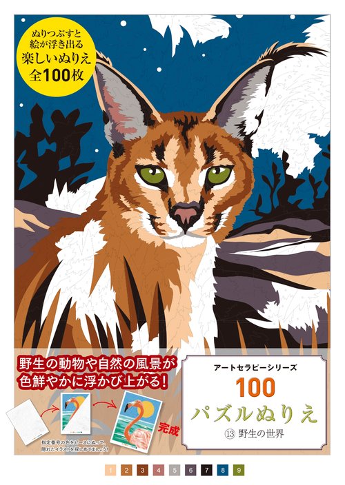 100パズルぬりえ