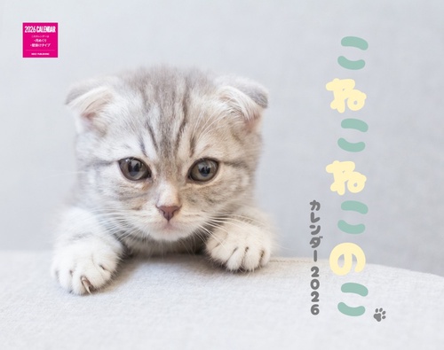 こねこねこのこカレンダー　２０２６