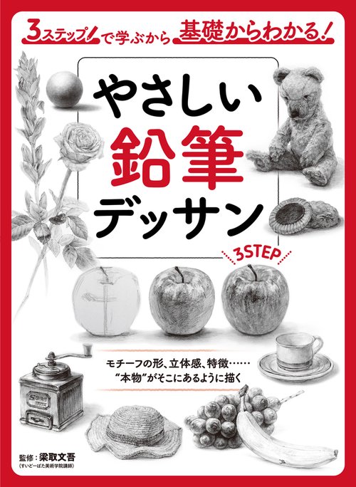 やさしい鉛筆デッサン　３ステップで学ぶから基礎からわかる！