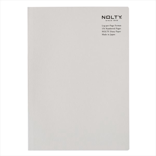 NOLTY手帳 ティオ用補充ノート A5 ログタイプ(グレー)(2024年1月始まり) 8933