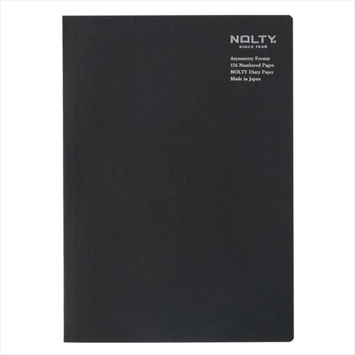 NOLTY手帳 ティオ用補充ノート A5 アシンメトリー(ブラック)(2024年1月始まり) 8930