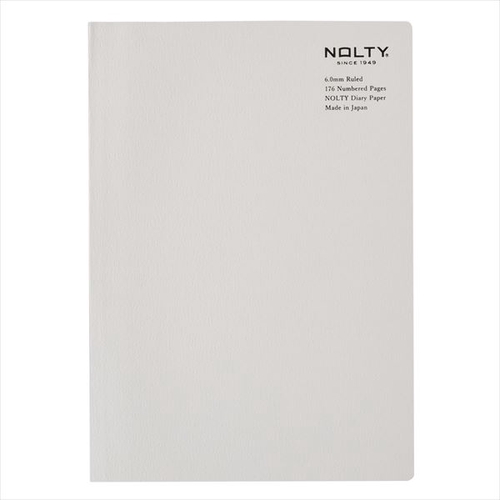 NOLTY手帳 ティオ用補充ノート A5 横罫6.0mm(グレー)(2024年1月始まり) 8935