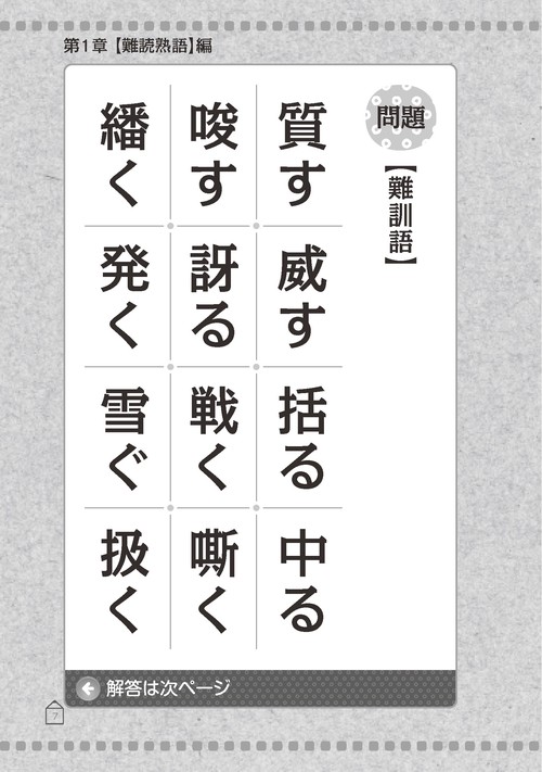 これだけは知っておきたい!難読漢字ドリル