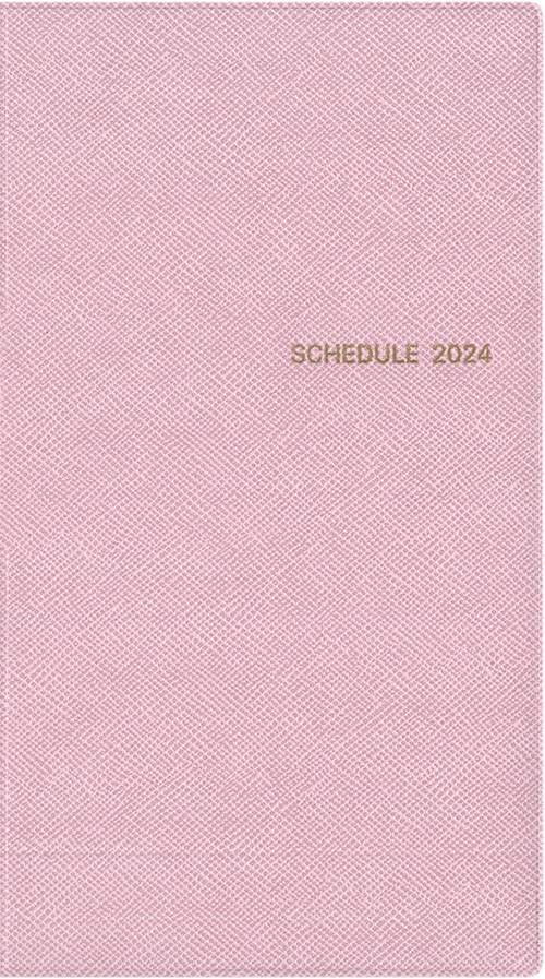 シンプル手帳 ミルキーピンク 2024年1月始まり