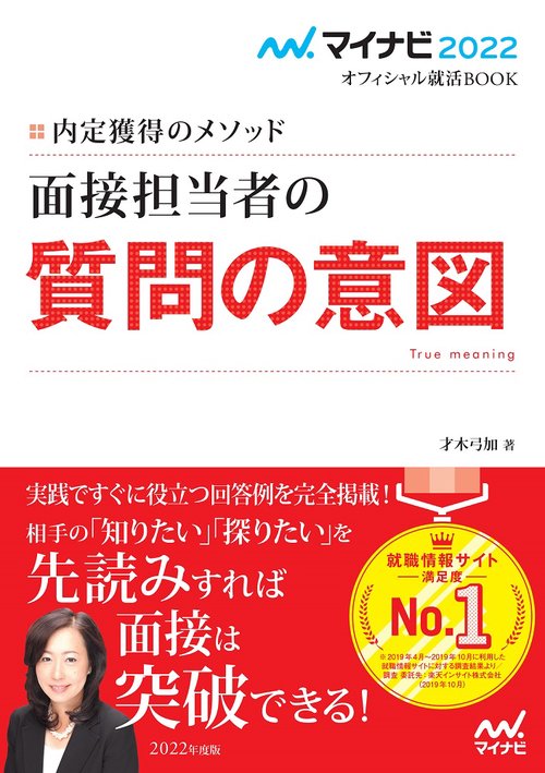 マイナビ2022　オフィシャル就活BOOK　内定獲得のメソッド　面接担当者の質問の意図