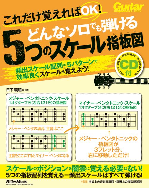 これだけ覚えればOK！　どんなソロでも弾ける5つのスケール指板図