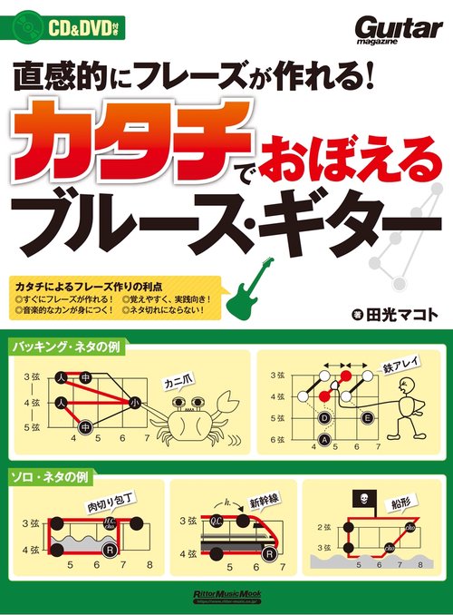 直感的にフレーズが作れる!カタチでおぼえるブルース・ギター