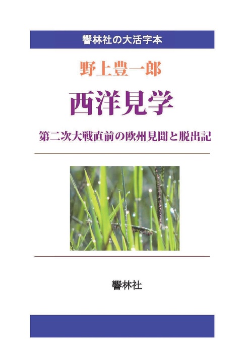 【オンデマンドブック】【大活字本】西洋見学第二次大戦直前の欧州見聞と脱出記