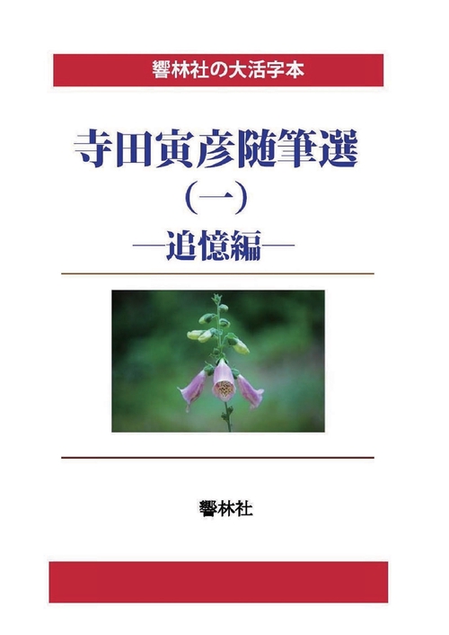 【オンデマンドブック】【大活字本】寺田寅彦随筆選(一)―追憶編