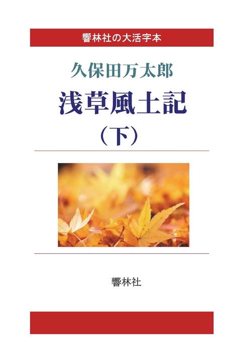 【オンデマンドブック】【大活字本】浅草風土記(下)(響林社の大活字本シリーズ)