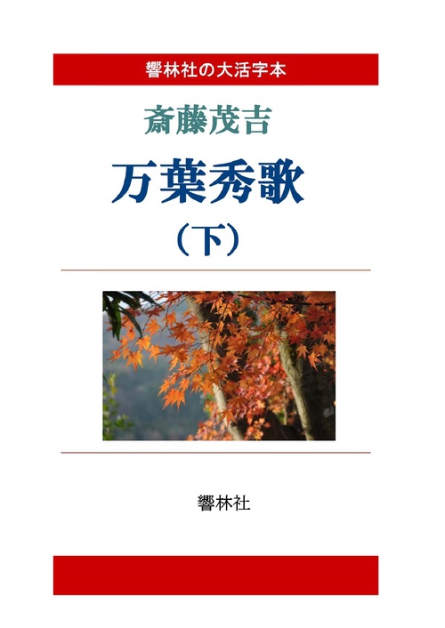 【オンデマンドブック】【大活字本】万葉秀歌（下）