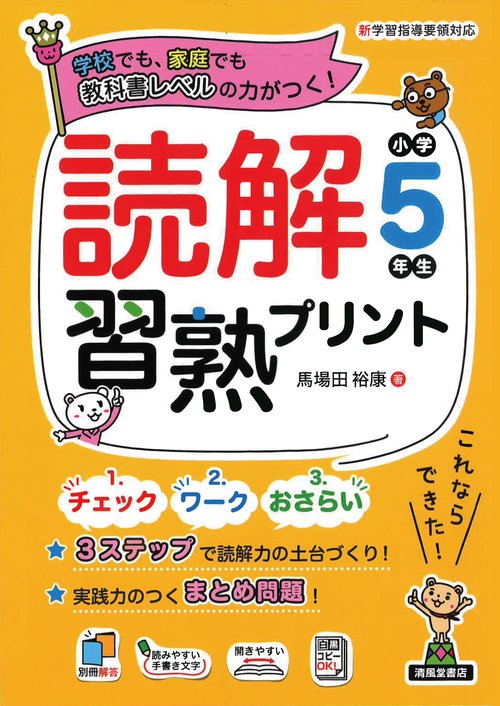読解習熟プリント　小学5年生