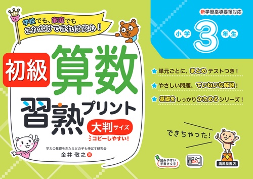 初級算数習熟プリント　小学3年生　大判サイズ
