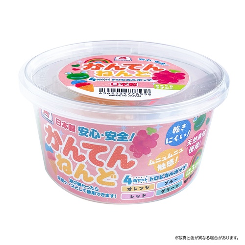 安心・安全！ かんてんねんど 4色セットトロピカルポップ