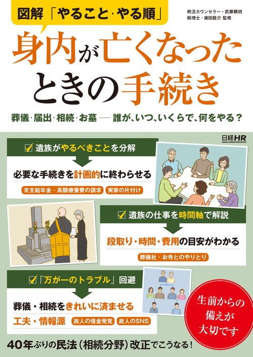 図解「やること・やる順」身内が亡くなったときの手続き 葬儀・届出・相続・お墓-誰が、いつ、いくらで、何をやる?