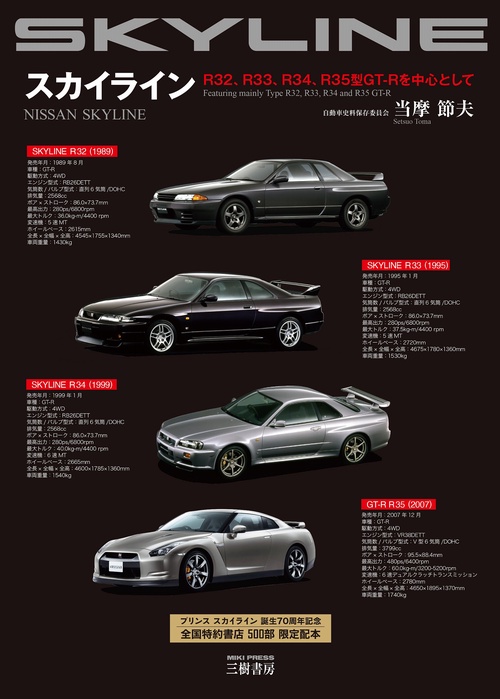 スカイライン―R32、R33、R34、R35型GT-Rを中心として