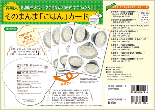 実物大・そのまんま「ごはん」カード