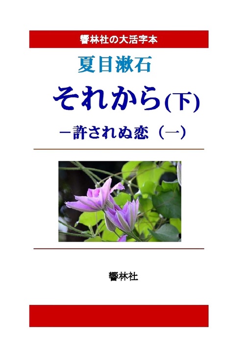 【オンデマンドブック】【大活字本】「それから（下）」許されぬ恋（一）