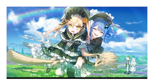 複製アートプリント(大)/遠野ハンナ&橘シェリー/魔法少女ノ魔女裁判